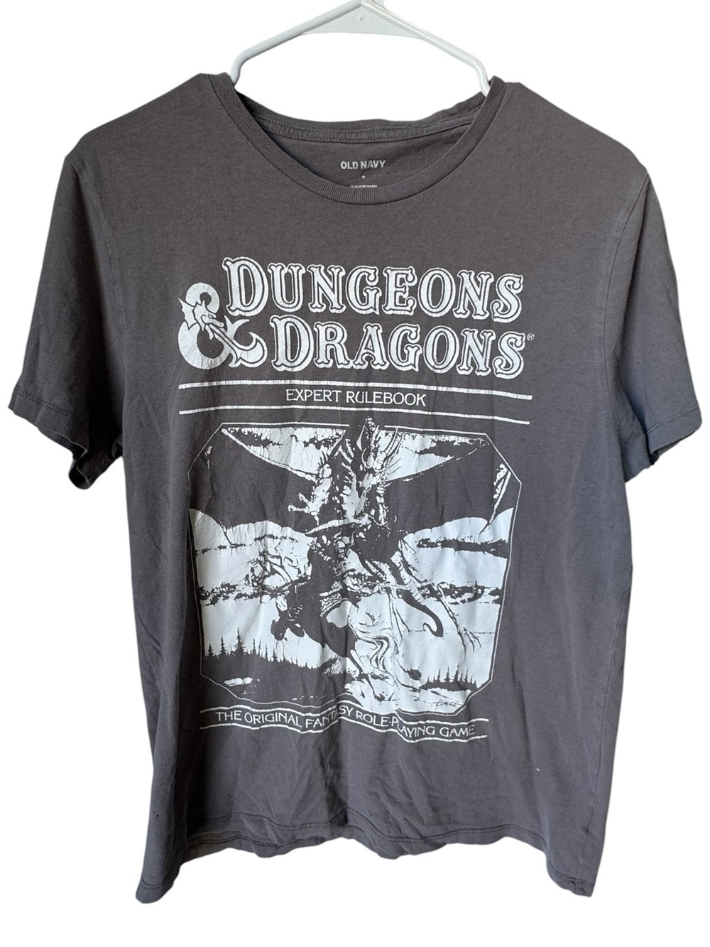 Dungeons & Dragons Distressed Gray Graphic Tee Men’s S